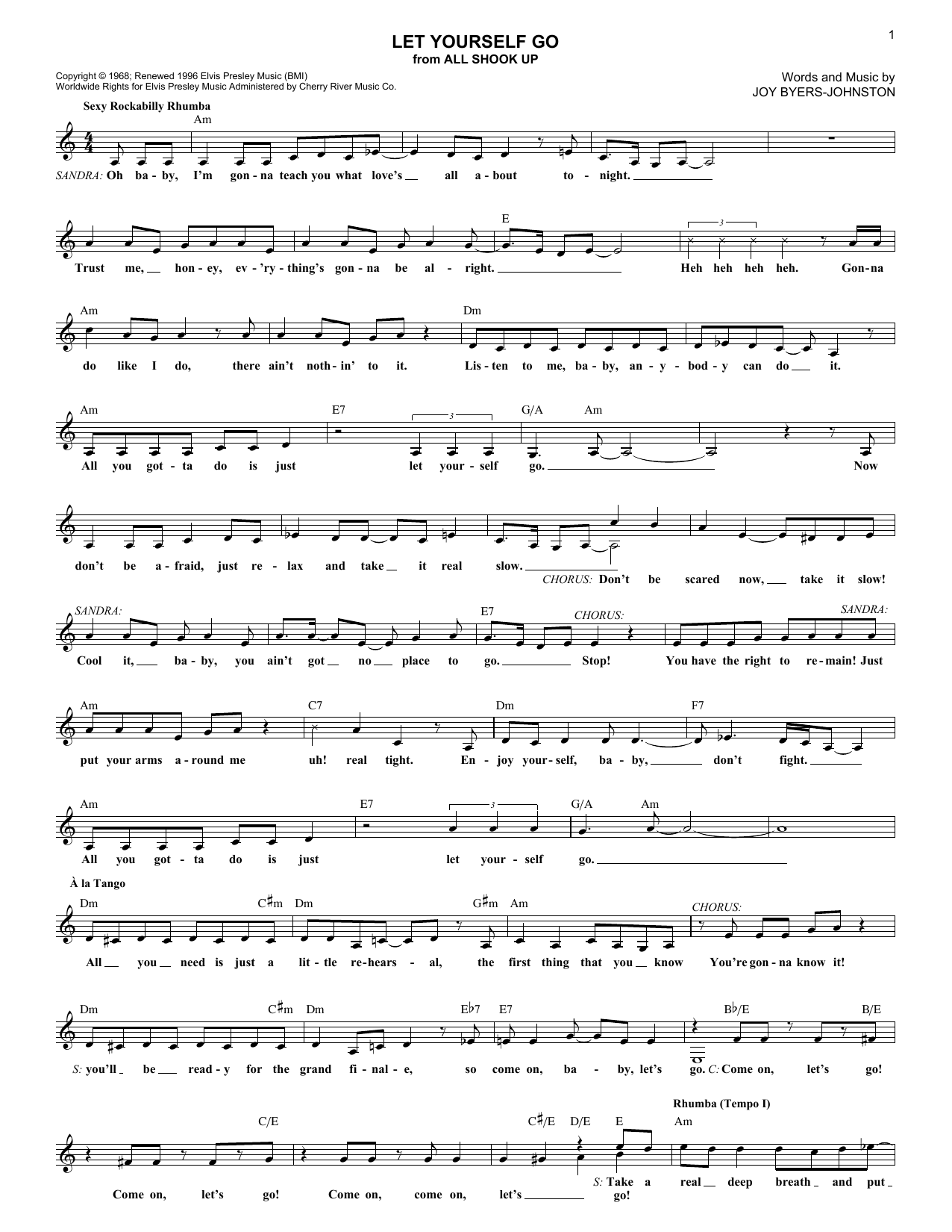 Produktgalerie: Seite 1 von 1 Let Yourself Go, Elvis Presley, Melodieinstrument