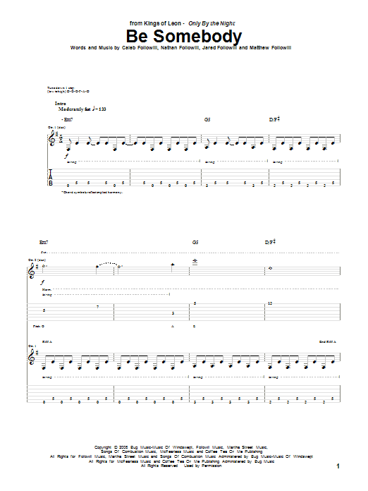 Product gallery: Page 1 of 1 Be Somebody, Kings Of Leon