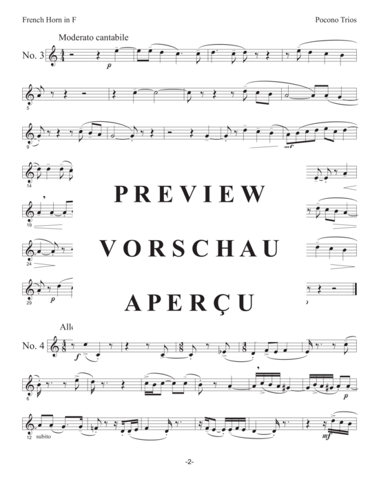 Produktgalerie: Seite 18 von 21 Pocono Trios , , (Trio für Trompete in B, Horn/Trompete in B + Posaune/Euphonium)