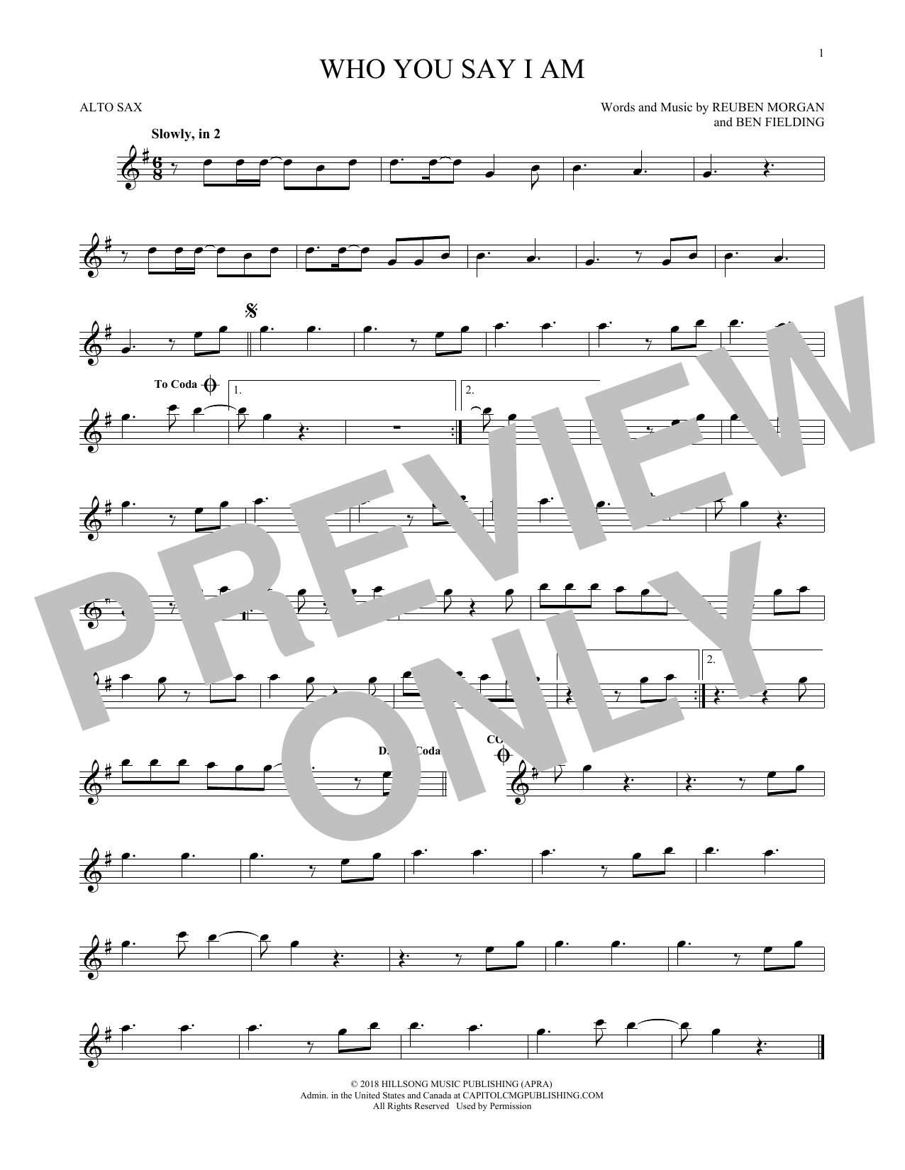 Product gallery: Page 1 of 1 Who You Say I Am, Hillsong Worship