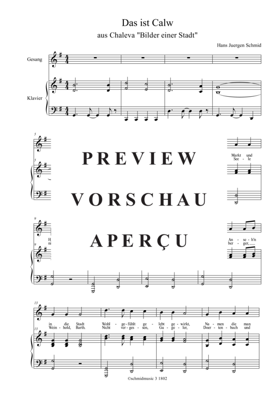 Product gallery: Page 2 of 4 Das ist Calw , Schmid, Hans-Juergen, (voice + piano)