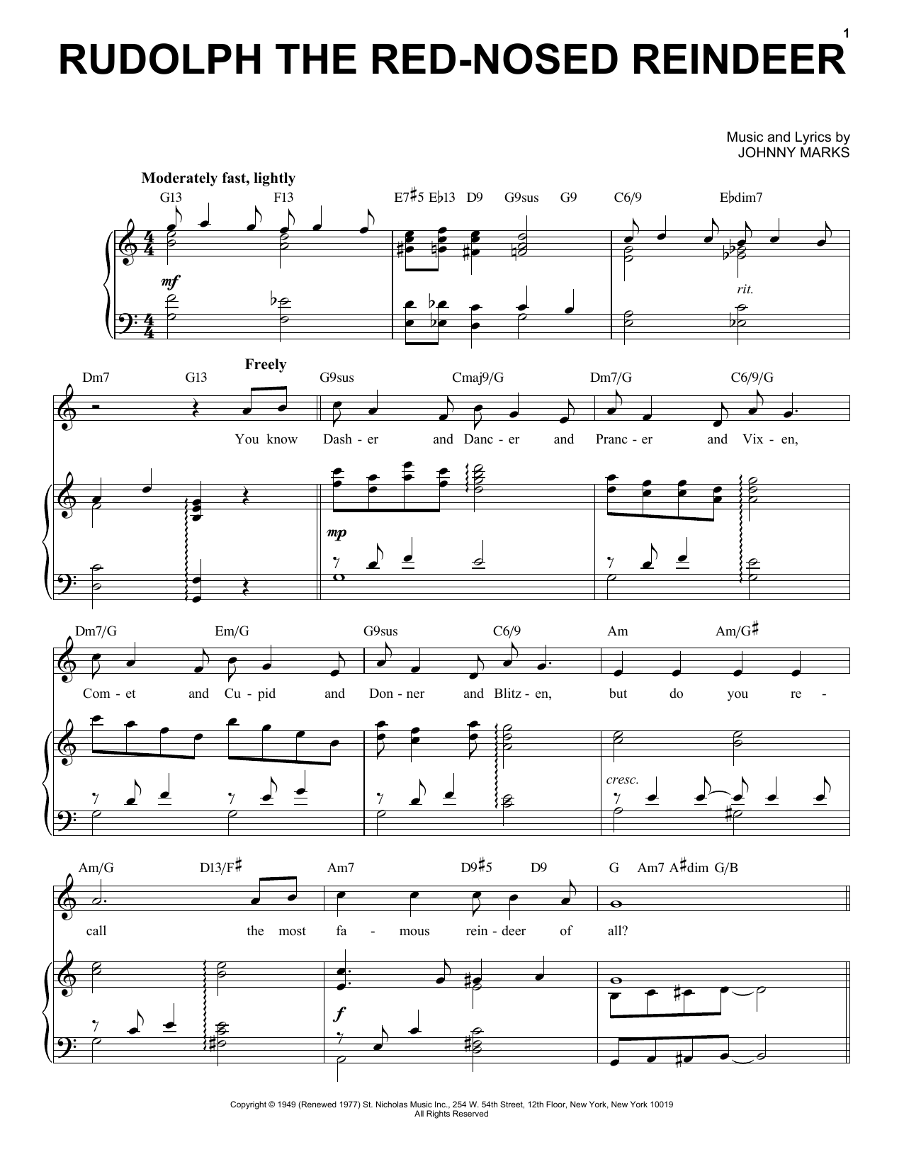 Product picture to: Rudolph The Red-Nosed Reindeer [Jazz Version] (arr. Brent Edstrom)