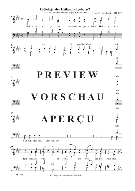 Produktgalerie: Seite 2 von 4 Halleluja, der Heiland ist geborn!, , Gemischter Chor