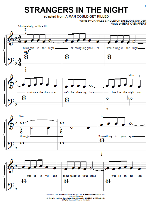 Produktgalerie: Seite 1 von 1 Strangers In The Night, Frank Sinatra, Klavier
