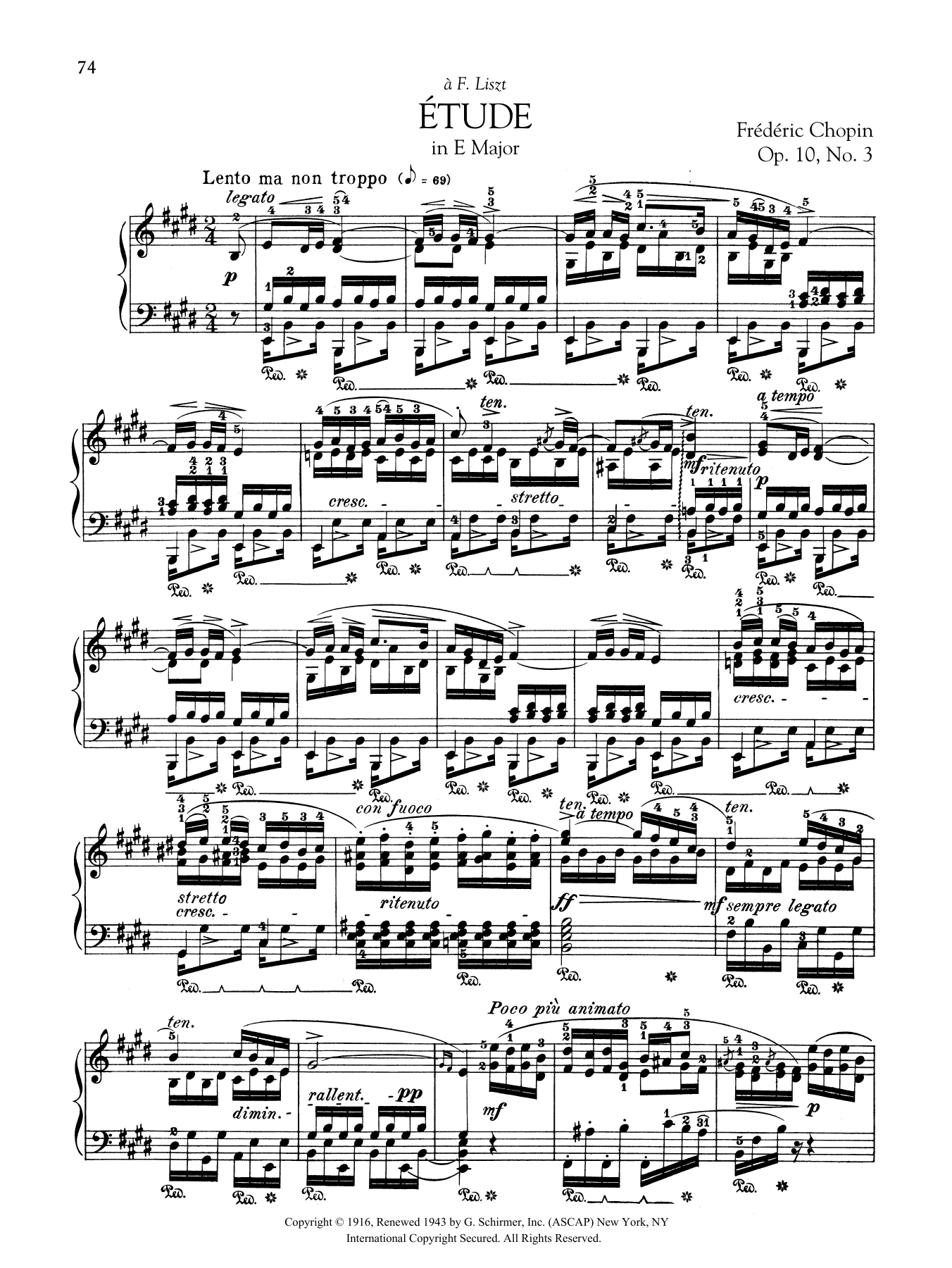 Product gallery: Page 1 of 1 Etude in E Major, Op. 10, No. 3, Frédéric Chopin