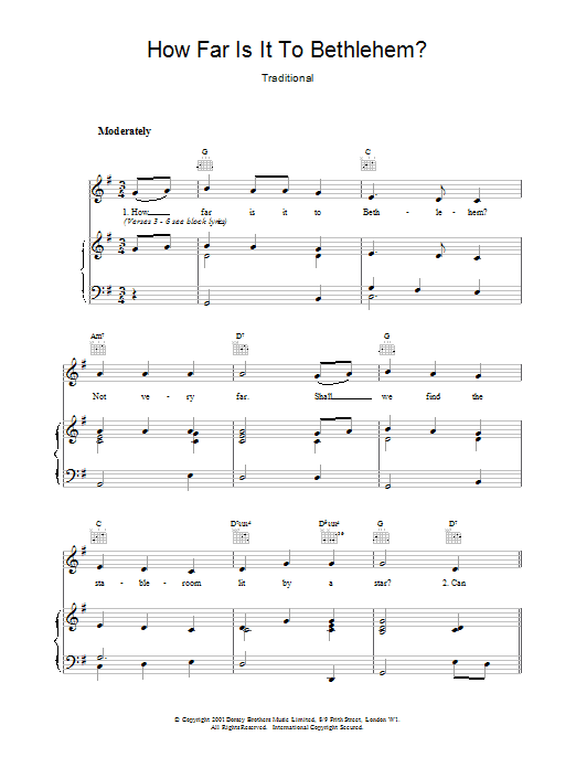 Produktgalerie: Seite 1 von 1 How Far Is It To, Traditional, Gesang, Gitarre, Klavier
