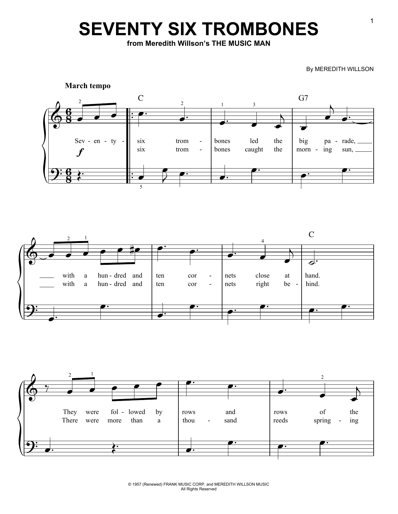 Produktgalerie: Seite 1 von 1 Seventy Six Trombones, Meredith Willson, Klavier