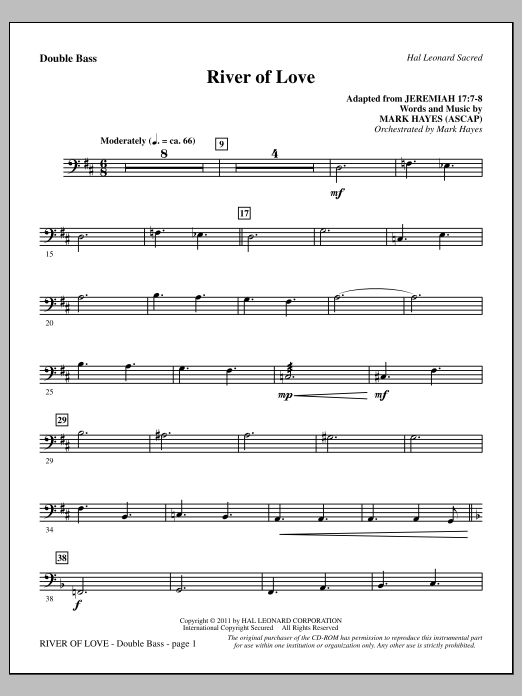 Produktbild zu: River Of Love - Double Bass