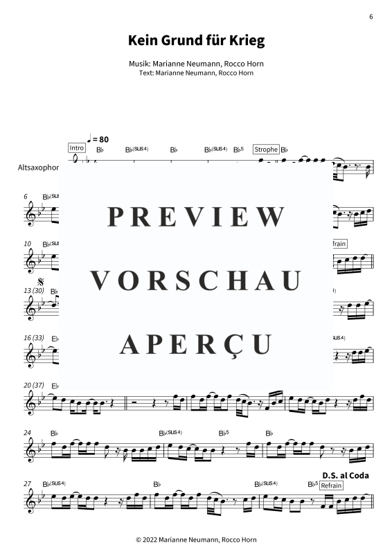 Produktgalerie: Seite 8 von 11 Das Heiligste in Gold - Sechs ausgewählte Berge-Lieder, Berge, Alt Saxophon Solo