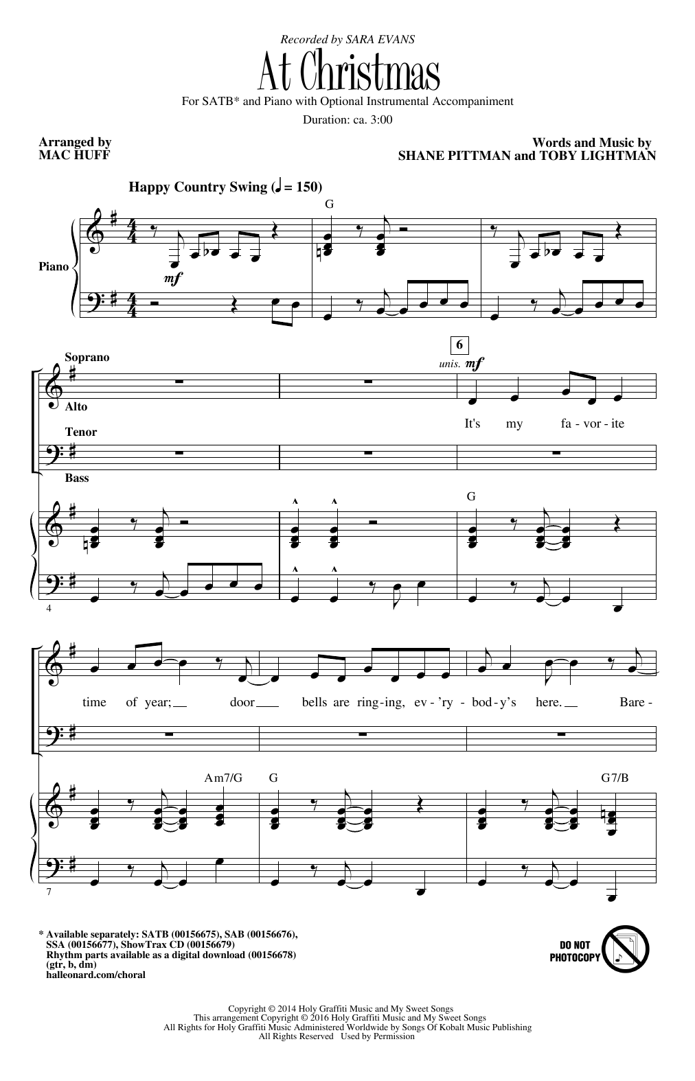 Produktbild zu: At Christmas (arr. Mac Huff)