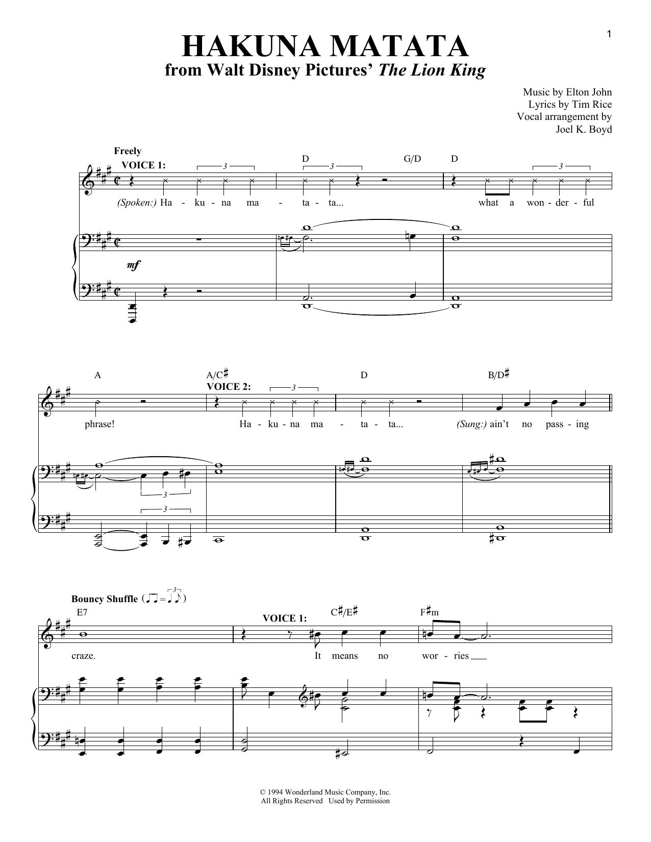 Produktbild zu: Hakuna Matata (from The Lion King)