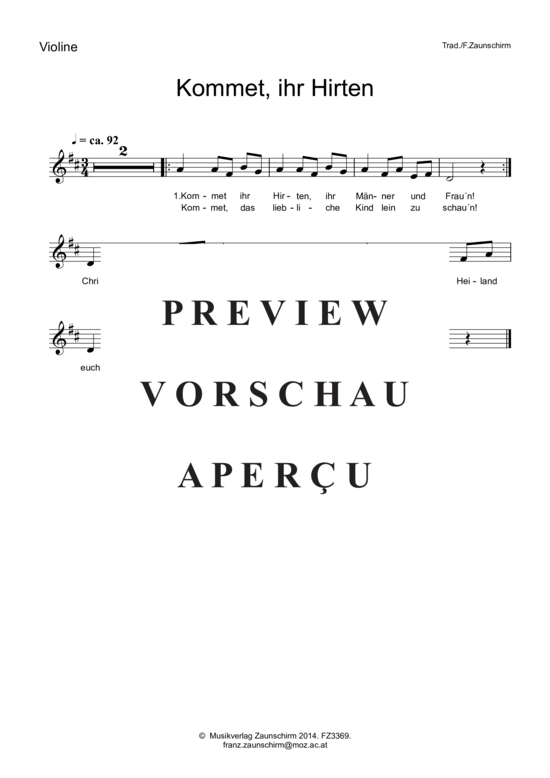 Product gallery: Page 3 of 4 Kommet ihr Hirten , , (violin + piano)