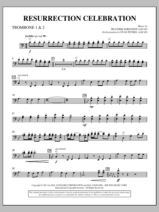 Product picture to: Resurrection Celebration - Trombone 1 & 2
