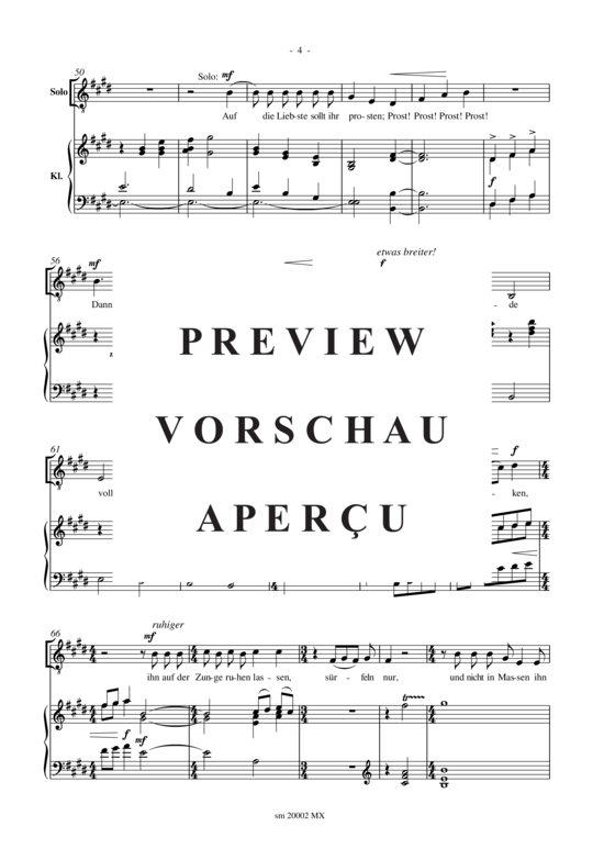 Product gallery: Page 6 of 19 Es leb' die Liebe und der Wein , , (bass solo, mixed choir + piano)