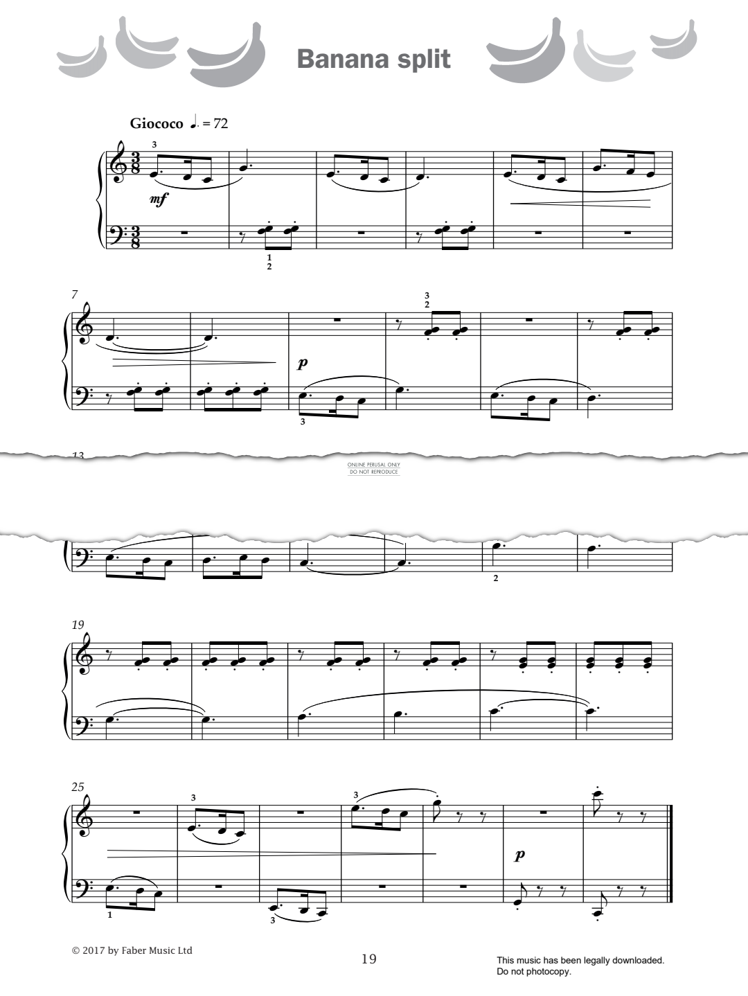 Produktgalerie: Seite 1 von 1 Banana split (from 'Improve Your Sight-Reading! A Piece a Week Piano Grade 3'), Paul Harris, Klavier