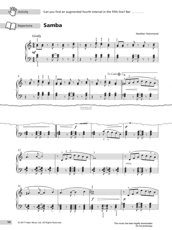 Produktgalerie: Seite 1 von 1 Samba, Heather Hammond, Klavier