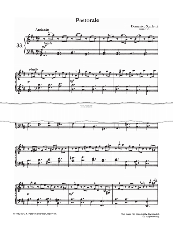 Produktgalerie: Seite 1 von 1 Pastorale, Domenico Scarlatti, Klavier