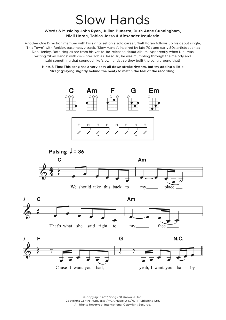 Product gallery: Page 1 of 1 Slow Hands, Niall Horan