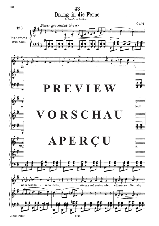 Product gallery: Page 2 of 5 Drang in die Ferne D.770, , Low Voice and Piano