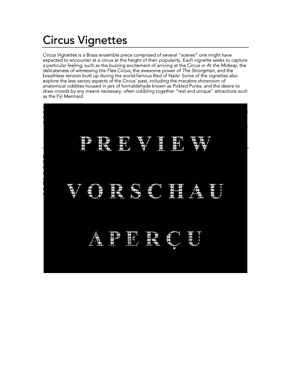 Produktgalerie: Seite 4 von 11 Circus Vignettes, , (Blechbläser Septett)