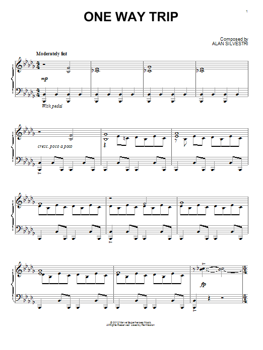 Product gallery: Page 1 of 1 One Way Trip (from The Avengers), Alan Silvestri