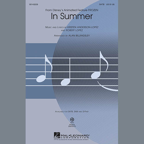 cover: In Summer (from Frozen) (arr. Alan Billingsley), Josh Gad