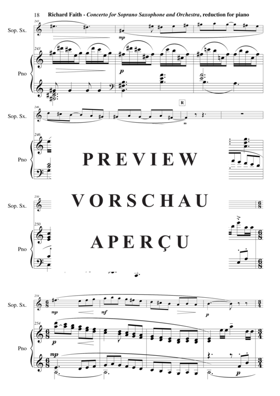 Product gallery: Page 19 of 21 Concerto für Sopran-Saxophon und Kammerorchester , , (soprano saxophone + piano)