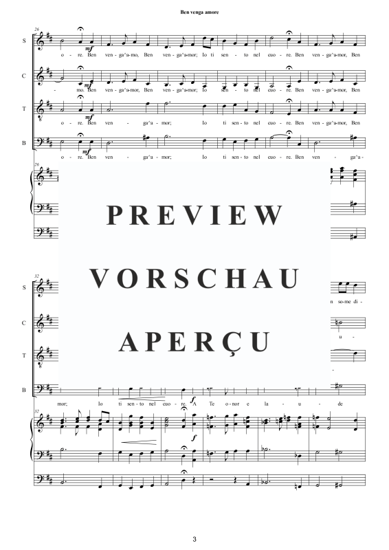 Product gallery: Page 4 of 11 Ben venga amore, , Mixed Choir and Organ