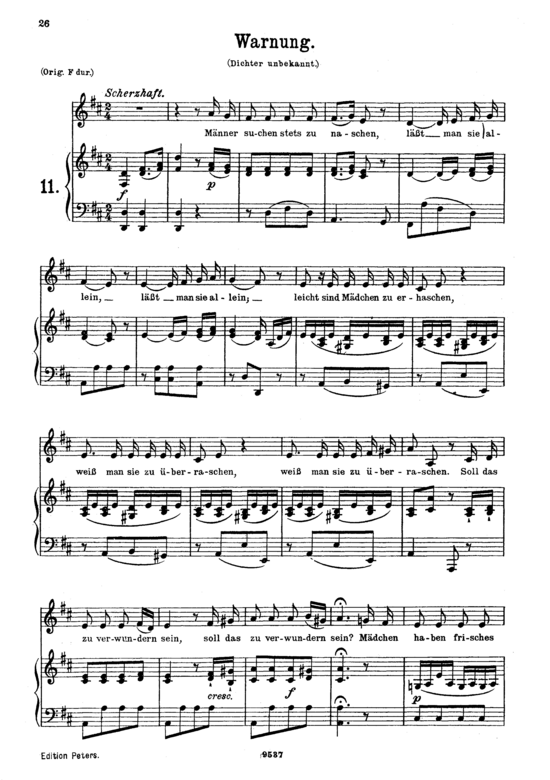 Product picture to: Warnung K.433-416cWolfgang Amadeus Mozart