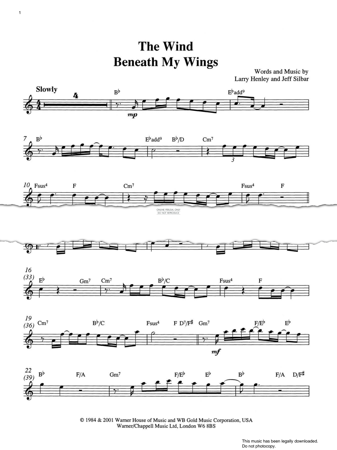 gallery: The Wind Beneath My Wings, Bette Midler, Saxophon