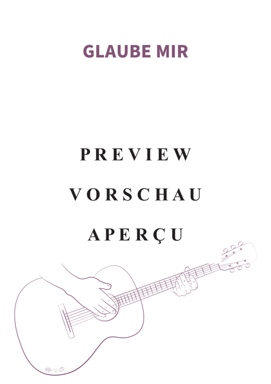 gallery: Glaube mir, Yvaine, Vocal and Chords Leadsheet