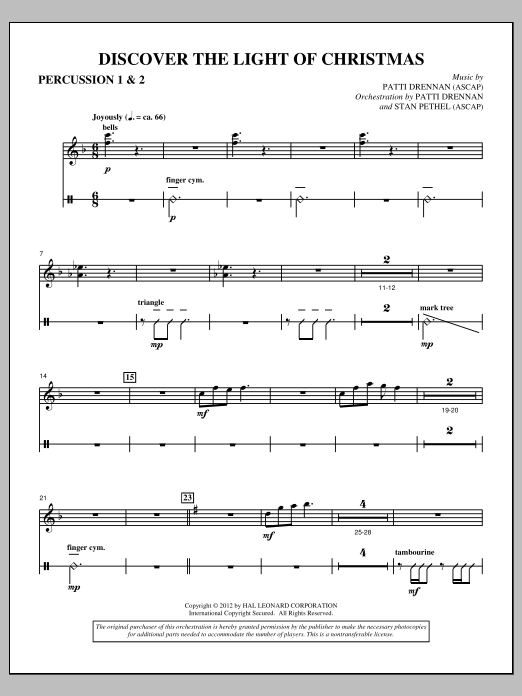 Produktgalerie: Seite 1 von 1 Discover The Light Of Christmas - Percussion 1 & 2, Patti Drennan, Chor