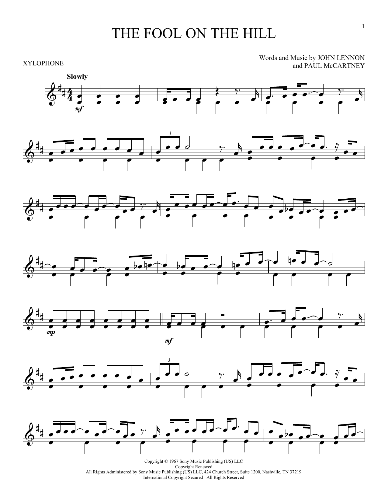 Produktbild zu:  The Fool On The Hill - The Beatles