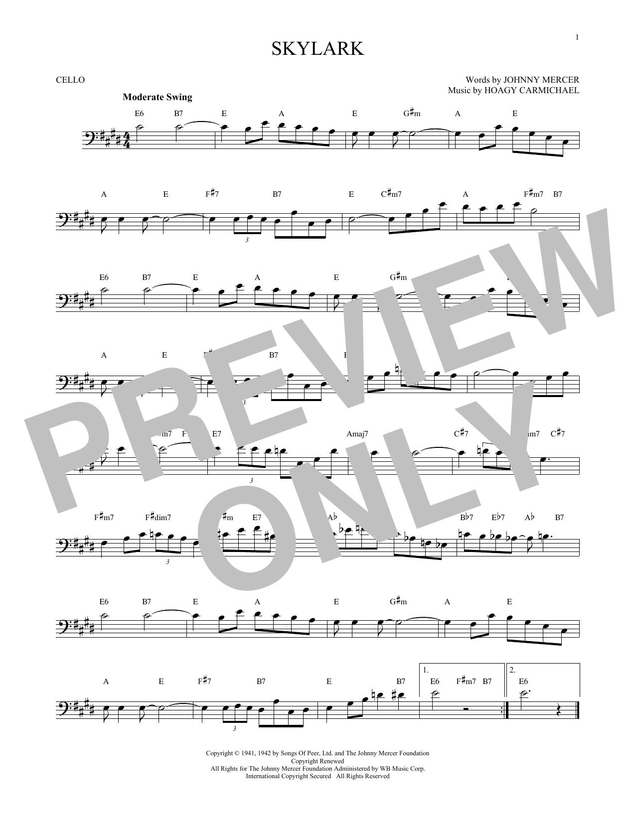 Product picture to:  Skylark - Hoagy Carmichael