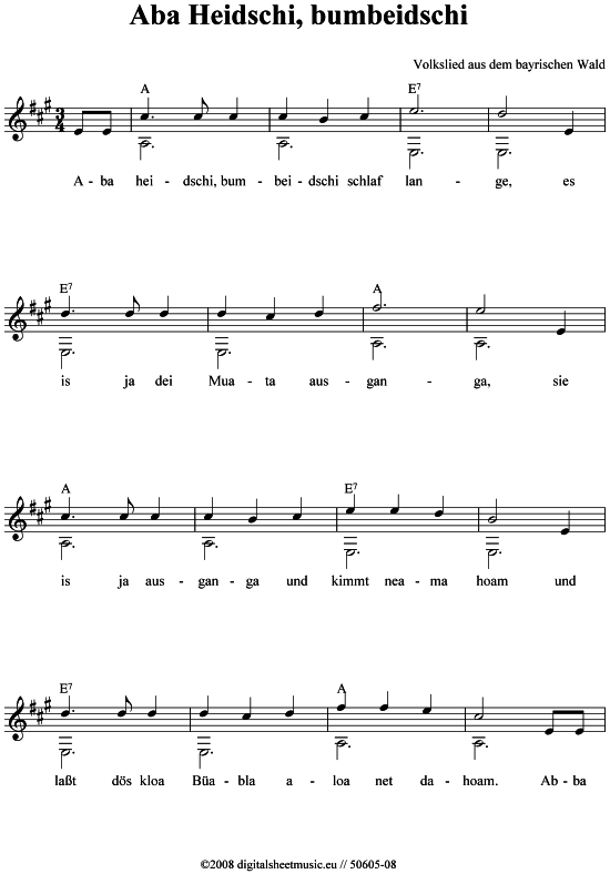 gallery: Aba heidschi bum beidschi, , 