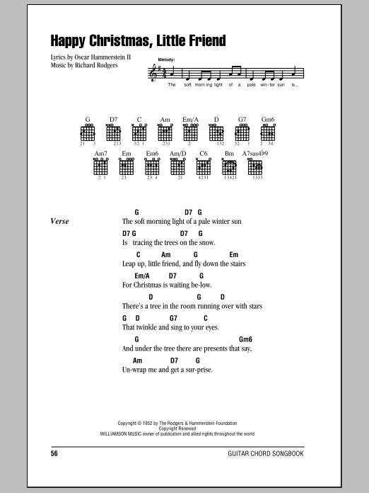 Product gallery: Page 1 of 1 Happy Christmas, Little Friend, Rodgers & Hammerstein