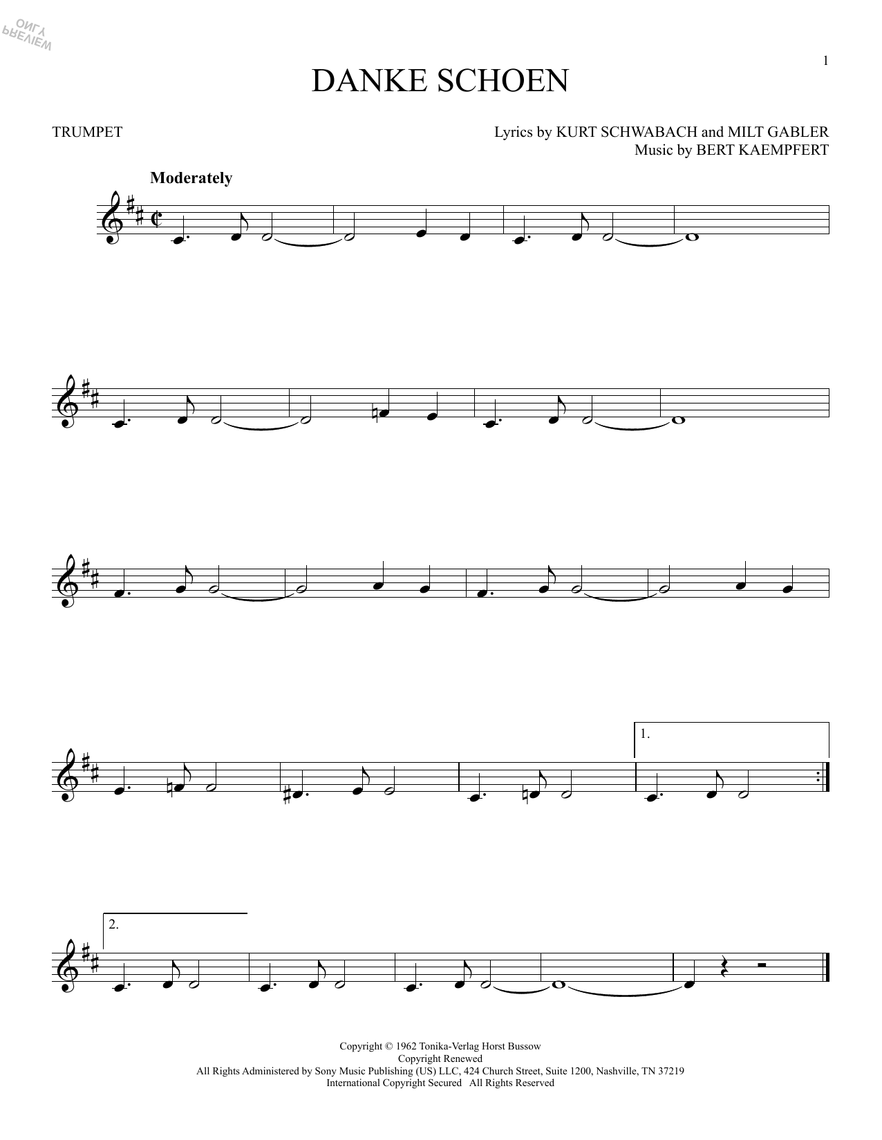 Produktgalerie: Seite 1 von 1 Danke Schoen, Wayne Newton, Trompete