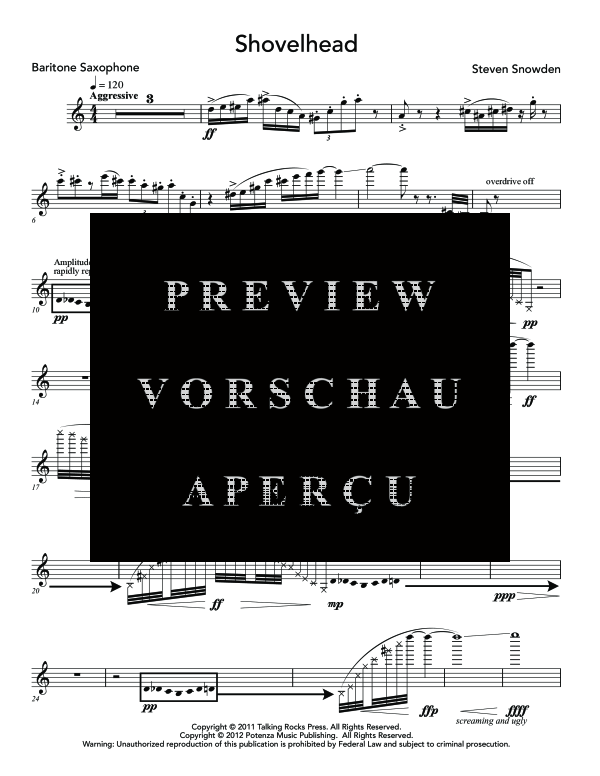 Product gallery: Page 8 of 11 Shovelhead, , (Baritone saxophone solo and electronics)