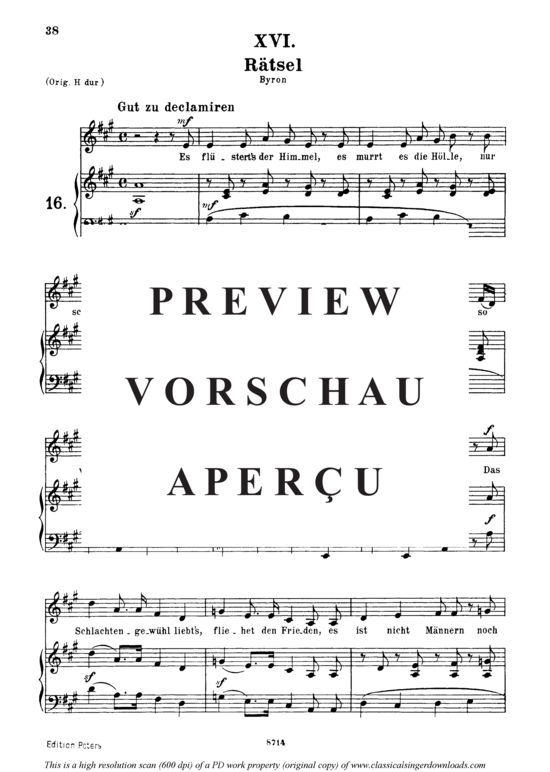 gallery: Rätsel, Op.25 No.16 , , (Gesang mittel + Klavier)