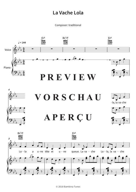 Produktgalerie: Seite 4 von 6 La Vache Lola, , (Gesang + Klavier, Gitarre)