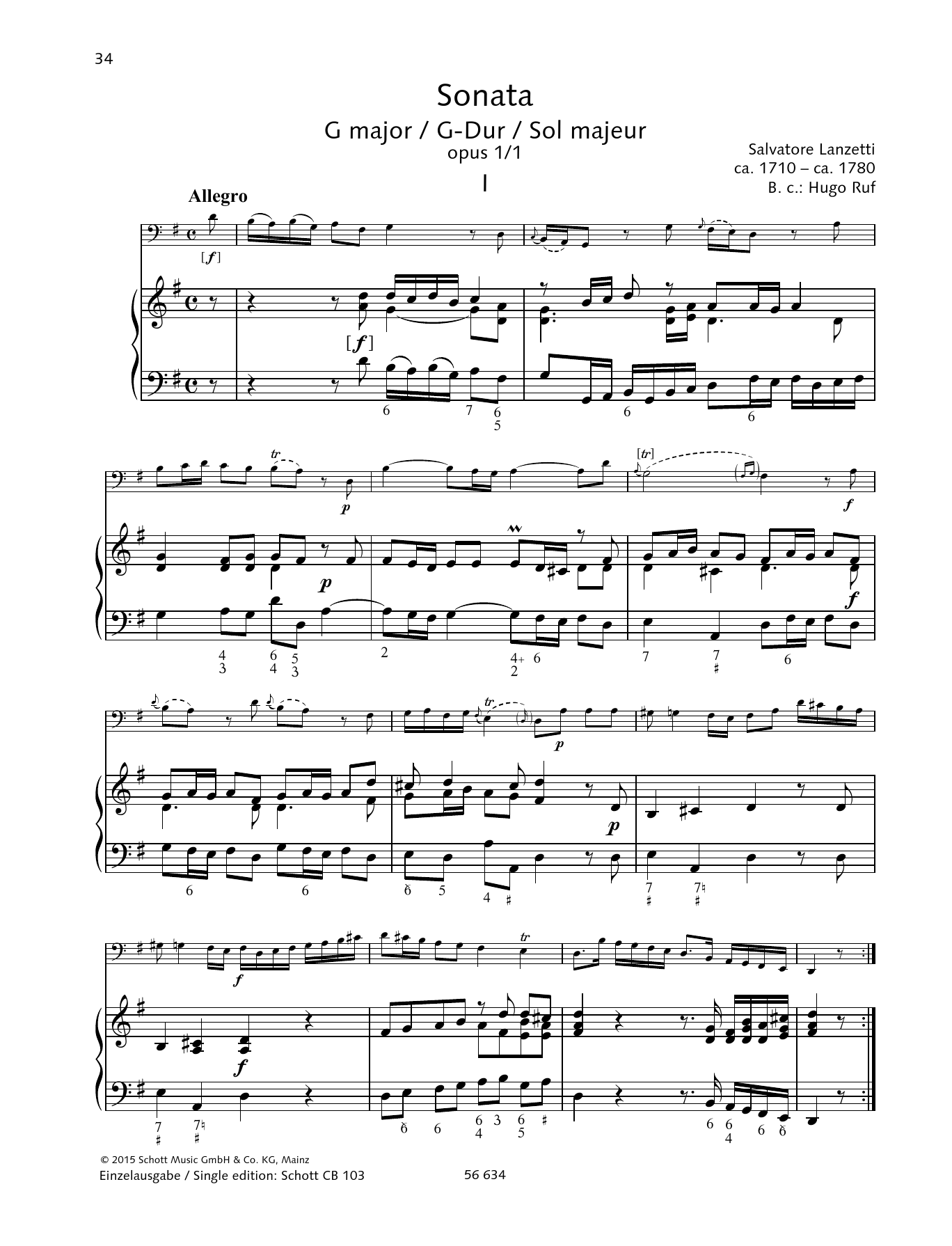 Product picture to: Sonata G Major