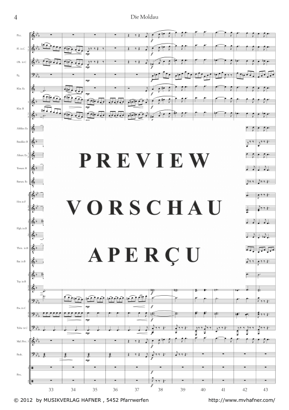 Product gallery: Page 9 of 11 Die Moldau, , (large wind orchestra)