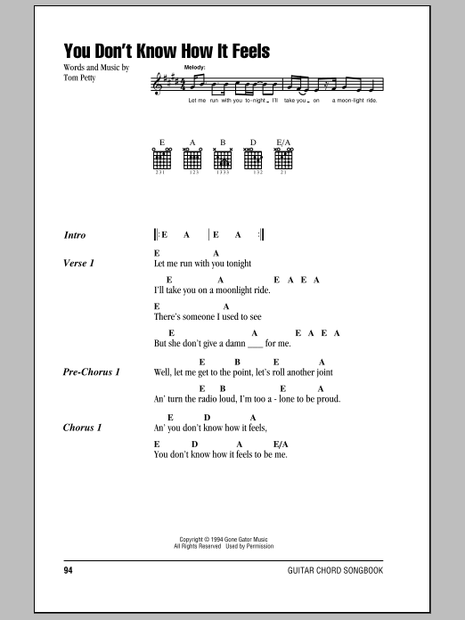 Product picture to:  You Don't Know How It Feels - Tom Petty