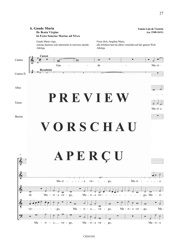 Produktgalerie: Seite 2 von 4 Gaude Maria, , Gemischter Chor 5-stimmig