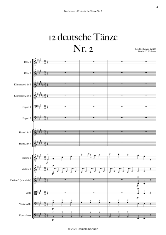 Produktgalerie: Seite 1 von 11 Deutscher Tanz Nr. 2, , Jugendkammerorchester