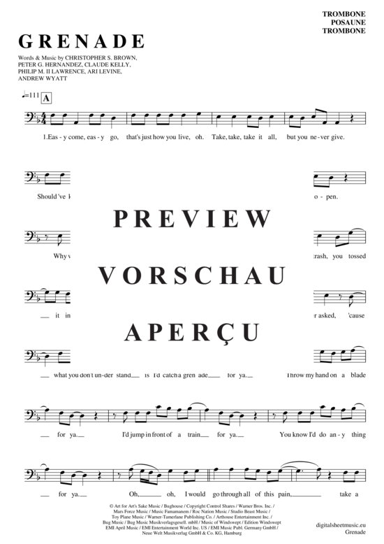 Product gallery: Page 2 of 4 Grenade , Mars, Bruno, (Posaune / Bariton)