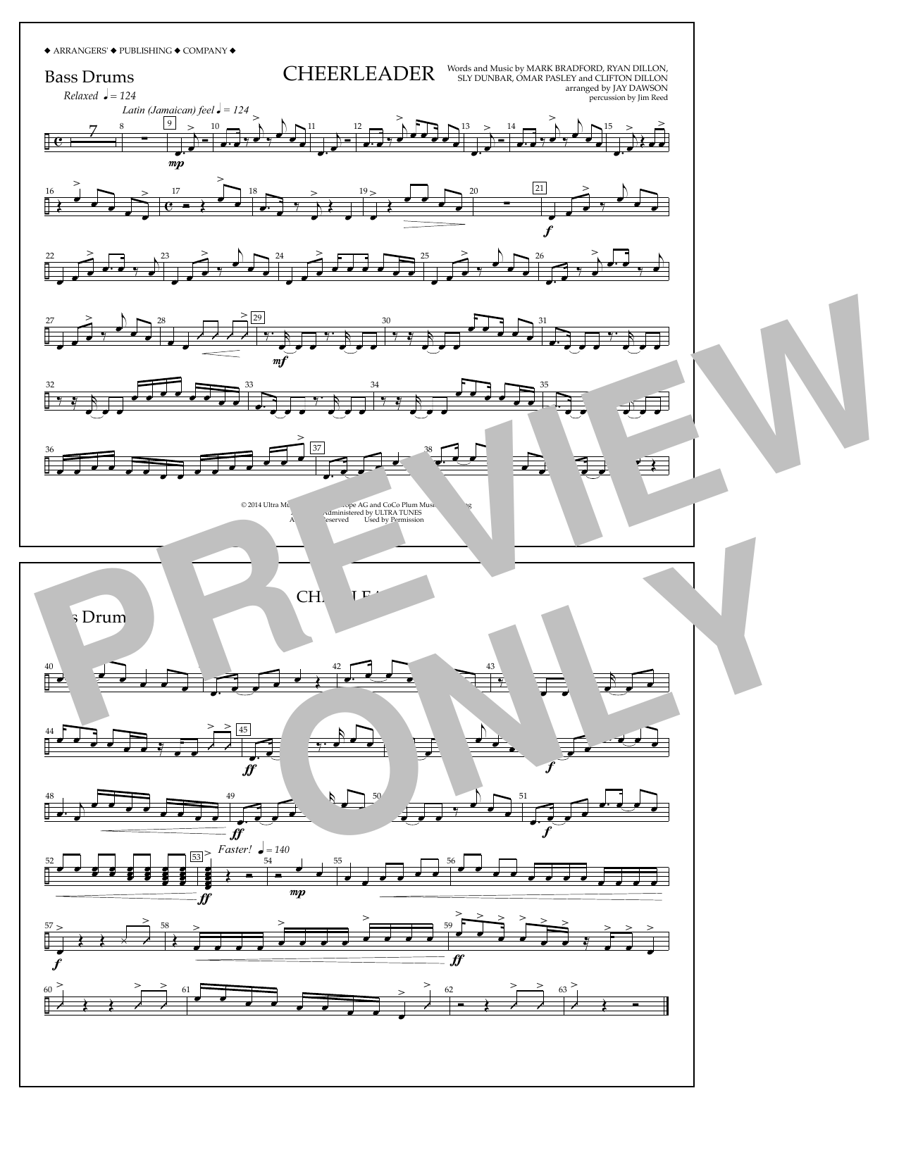 Produktbild zu: Cheerleader - Bass Drums