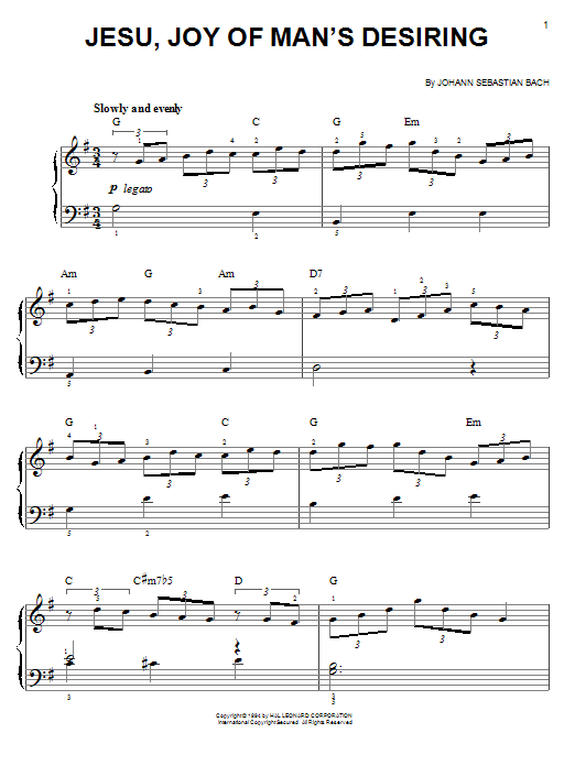 Produktgalerie: Seite 1 von 1 Jesu, Joy Of Man's Desiring, Johann Sebastian Bach, Klavier