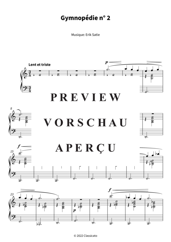 Produktgalerie: Seite 4 von 5 Gymnopédie n° 2 , , Klavier Solo