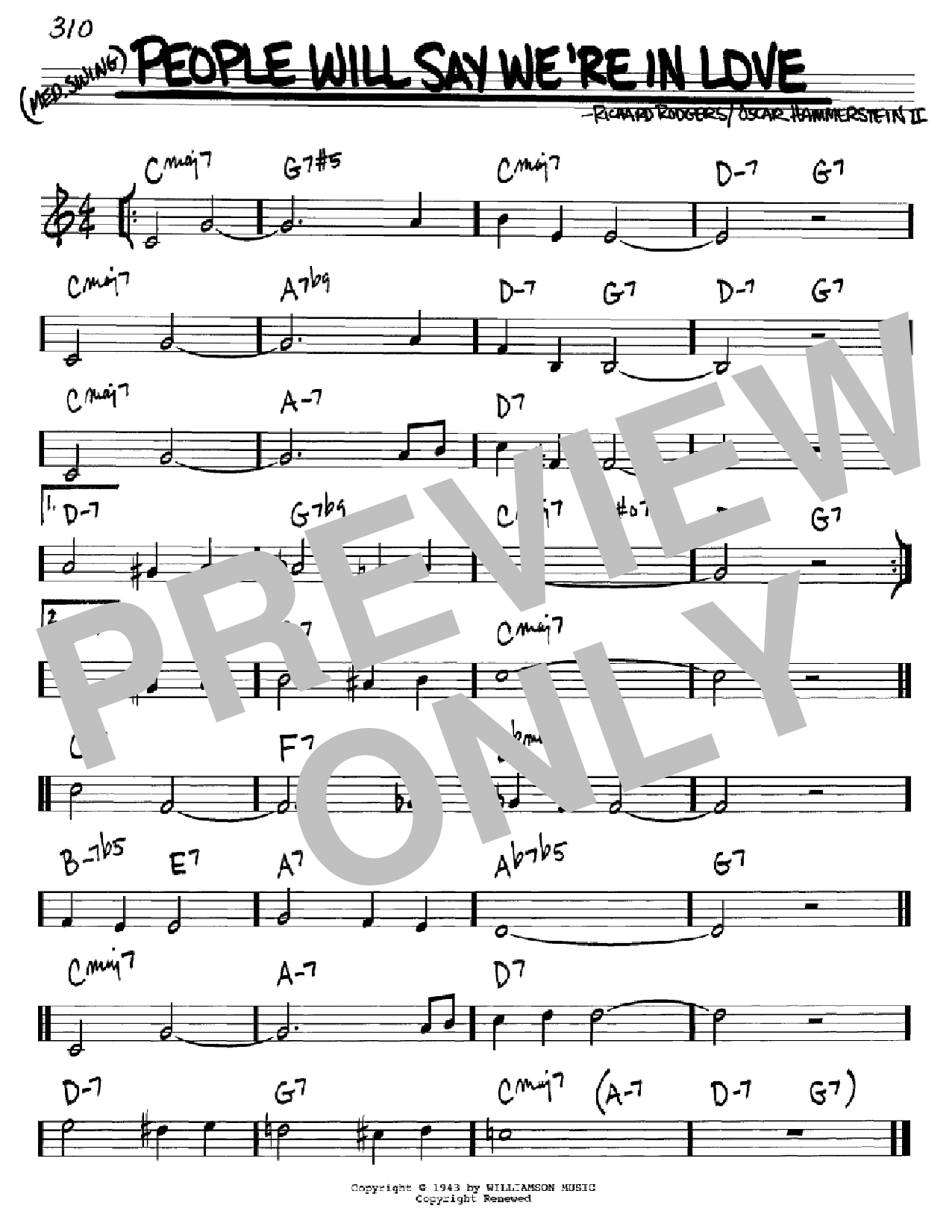 Produktbild zu: People Will Say We're In Love (from Oklahoma!)